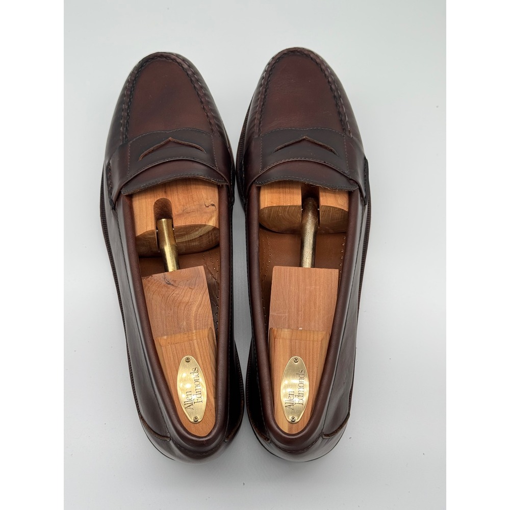 Allen Edmonds Penny Loafers Brown Leather Slip-On Shoes Men's Size 13B USA Made - Picture 3 of 15